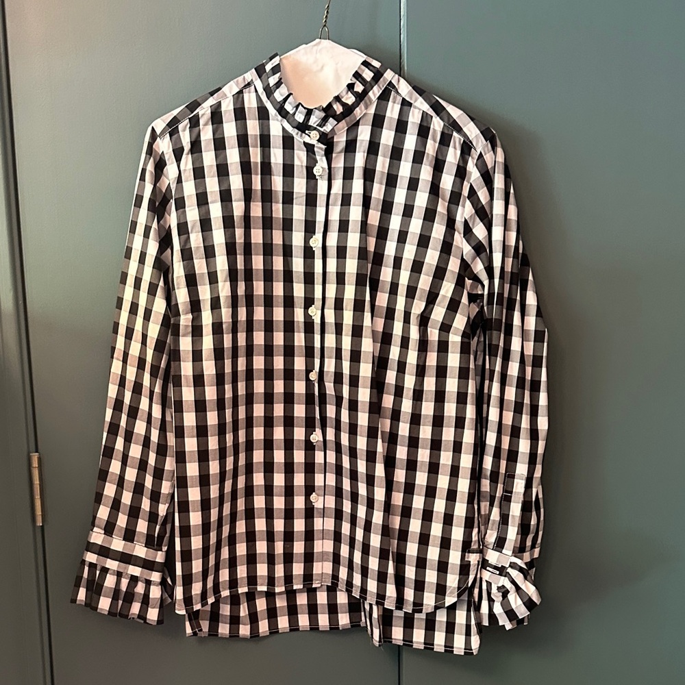 Vilagallo black & white Checkered Button Down Shirt
